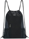 WANDF Drawstring Mugursoma Sporta vingrotava Sackpack ar Mesh Pockets ūdens izturīgs string soma sievietēm vīriešiem (melns)