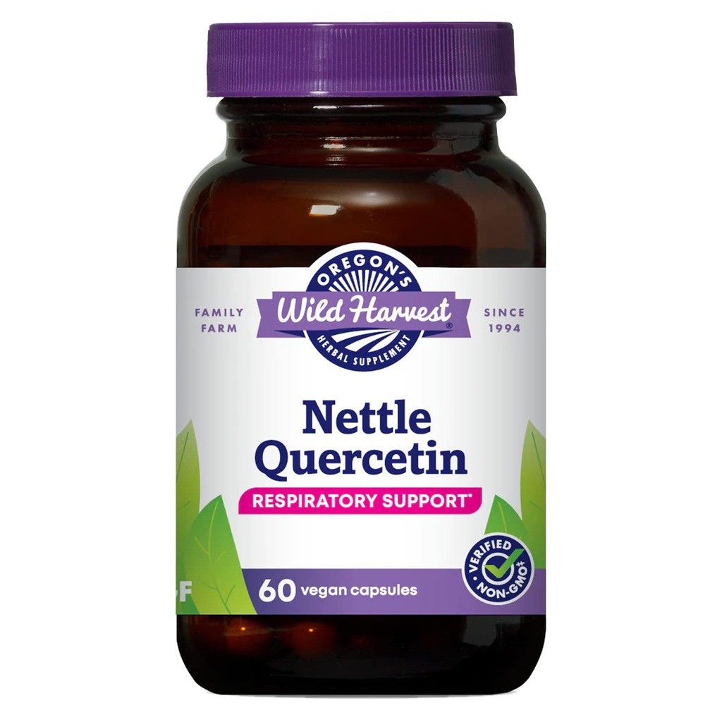 Oregonas savvaļas raža Nattle Quercetin kapsulas, ne-GMO Organic augu bagātinātāji, 60 Skaits