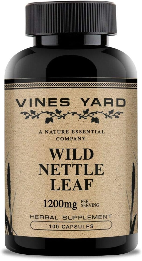Savvaļas Nattle Leaf kapsulas ; Atbalsta Veselīga šķidruma līdzsvara un urīna traktējumu jautājumi ; 100% Natural Organic Herbal Papildinājums 1200mg; 100 Iepakojums