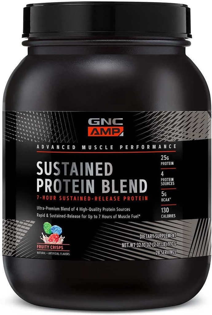 GNC AMP ilgstoša olbaltumvielu Blend - augļu krēpes (28 Kalpo)