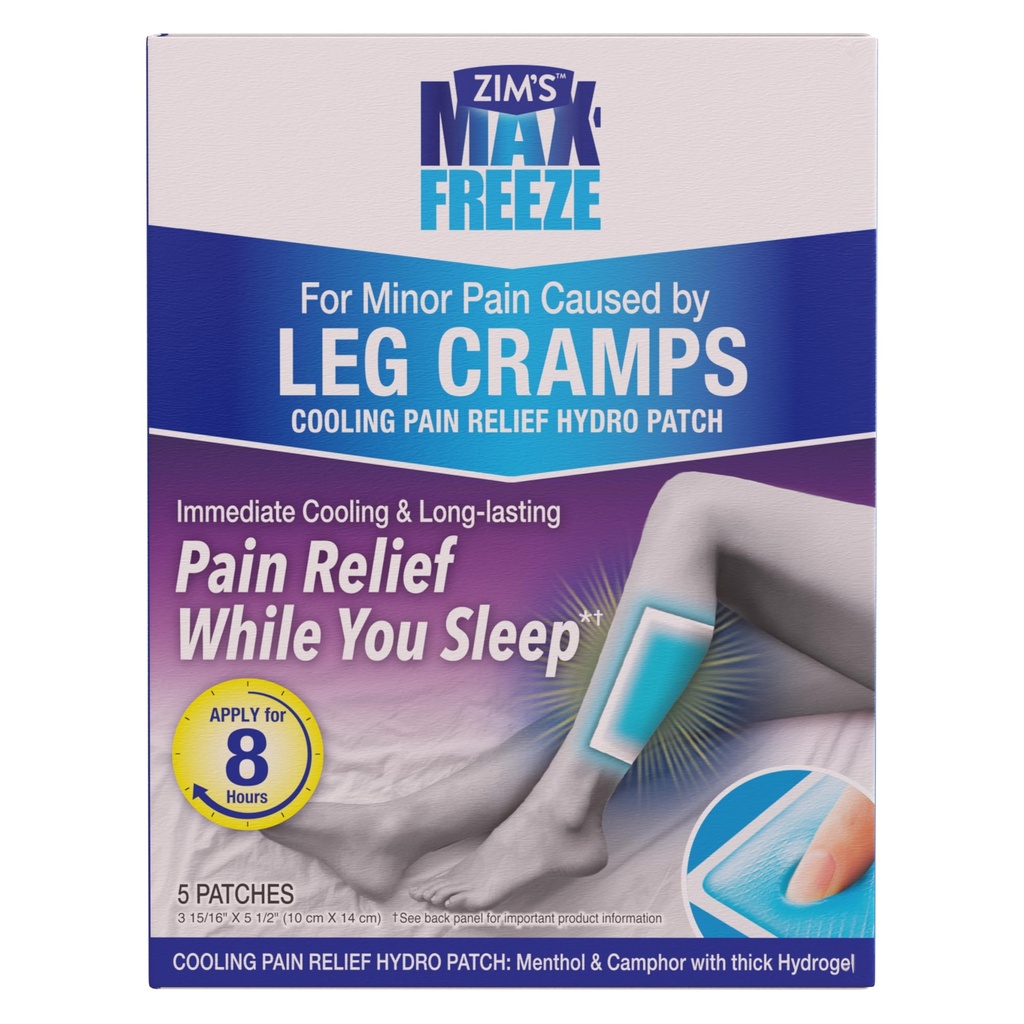 Zims Max Freeze Leg Cramp Patch, 5 grāfs