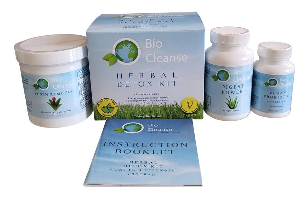 Bioattīrīšanas Detox komplekts, ietver probiotisko formulu, Digest Power un bentonītu Psilliju, resnās zarnas kopšanu, veselīgu elimināciju un zarnu veselību