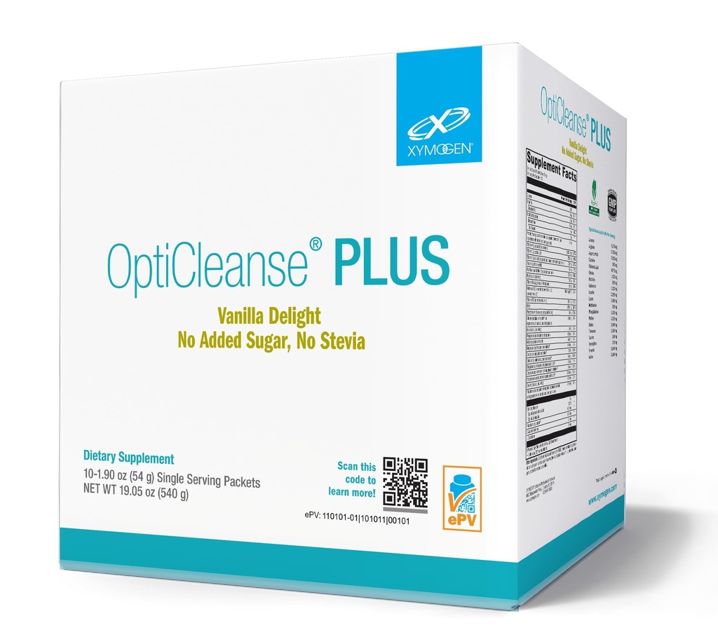 XYMOGEN OptiCleanse Plus - Vegan proteīns sakratīt ar vitamīniem, minerālvielām un aminoskābēm, lai atbalstītu Detox - enerģija, aknas Detox + veselīgs hormons Metabolisma atbalsts - Vanilla Delight (10 Packets)