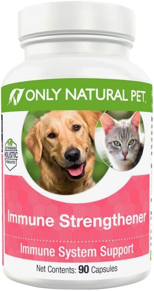 Tikai dabas Pet Imūnsistēmas Stiprinātājs Papildinājums suņiem - Boost Veselīgas Celulārās, Gremošanas, & Aknu Funkcija - Multivitamīnu Beta-Glucan & Antioksidants - 90 Kapsulas