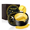 Zem acu patches, 24K zelta acu maska, 60PCs zem acu maskas, kolagēna gela Pads Patch Apstrāde gaišākiem grumbu puffy Eyes Tumšie apļi Anti-Aging Mitrinošs, Fine Lines Acu somas Sievietes Vīrieši