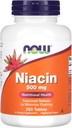 NOW Foods - Niacin 500 mg 250 tabs (2. iepakojums)