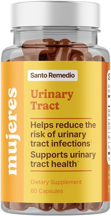 Santo Remedio Urīna Tract, Diētiskā Papildinājums, Palīdz Samazināt Urīna Tract Infekcijas, Unikāls Formula ar Dzērvenes, Probiotikas, Un Fermenti, Klīniski pierādīta Sastāvdaļas, Ne-GMO, 30 Kalpo