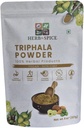 Triphala Powder Non ĢMO, bez lipekļa, 100% Raw, nācis no Indijas, augu formula Amla, Haritaki, Bibhitaki, Iepakots Reselable Zip Lock Pouch (227 Grams)