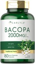 Carlyle Bacopa Monnieri kapsulas - 180 kapsulas - bez lipekļa