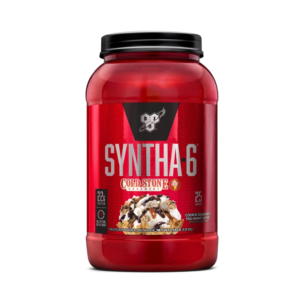 BSN Syntha-6 sūkalu olbaltumvielu pulveris, aukstā akmens krēms- cookie Daghn't jūs vēlaties daži, Micellar kazeīns, piena olbaltumvielu izolāta pulveris, 25 Kalpo