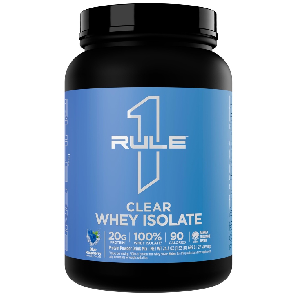 1. pants Skaidrs sūkalu izolāts - 20g all-whey izolāta proteīns, vairāk 9g EAAs, 300mg Elektrolītu minerālvielas, 90 kalorijas, gaismas, krips, un atsvaidzinoša garša (27 Kalpo, zils aveņu)