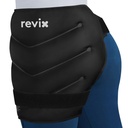 REVIX Extra Large Hip Ice Pack Wrap pēc operācijas, atkārtoti lietojama gela aukstais paka Hip rezerves atjaunošanai, sciatic Nerve, aukstā terapija Hip Flexor Compression Wrap, melna