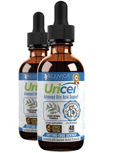 Uricel - Advanced Uric Acid Support & Cleanse Papildinājums - Šķidruma piegāde labākai absorbcijai - Tart Cherry, Chanca Piedra, Selerijas sēklas, Turmeric & More!