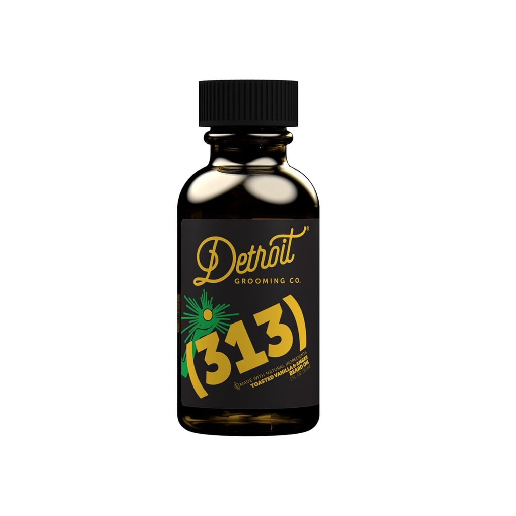Detroitas skābbarības eļļa • Hidratēšanas un barības formula ar saldo mandeļu un E vitamīnu • Tosted Vanilla & Amber • 313 Scent (1 oz)