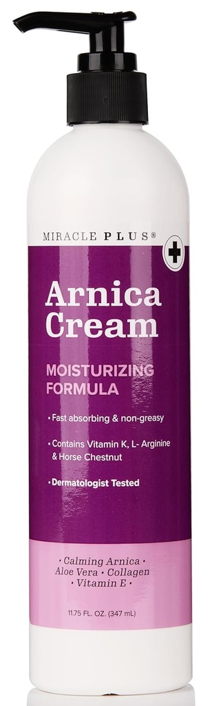 Miracle Plus Arnica Cream Bruise Relief Losjons zilumu un pietūkumu uz ādas 