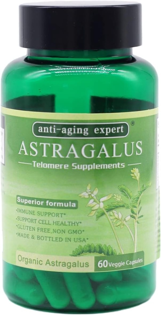 Astragalus Root Organic Extract 650mg, Schisandra Ogas, Ligustrum Berry, 80% American Ginseng, Imūnsistēma Antioksidanti Atbalsta, Veselīga novecošana, Ražots ASV