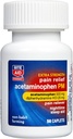 Rite palīgs Extra Strength PM sāpes Relief Caplets, 500mg Acetaminofēns / 25mg Difenhidramīns - 50 Skaits 