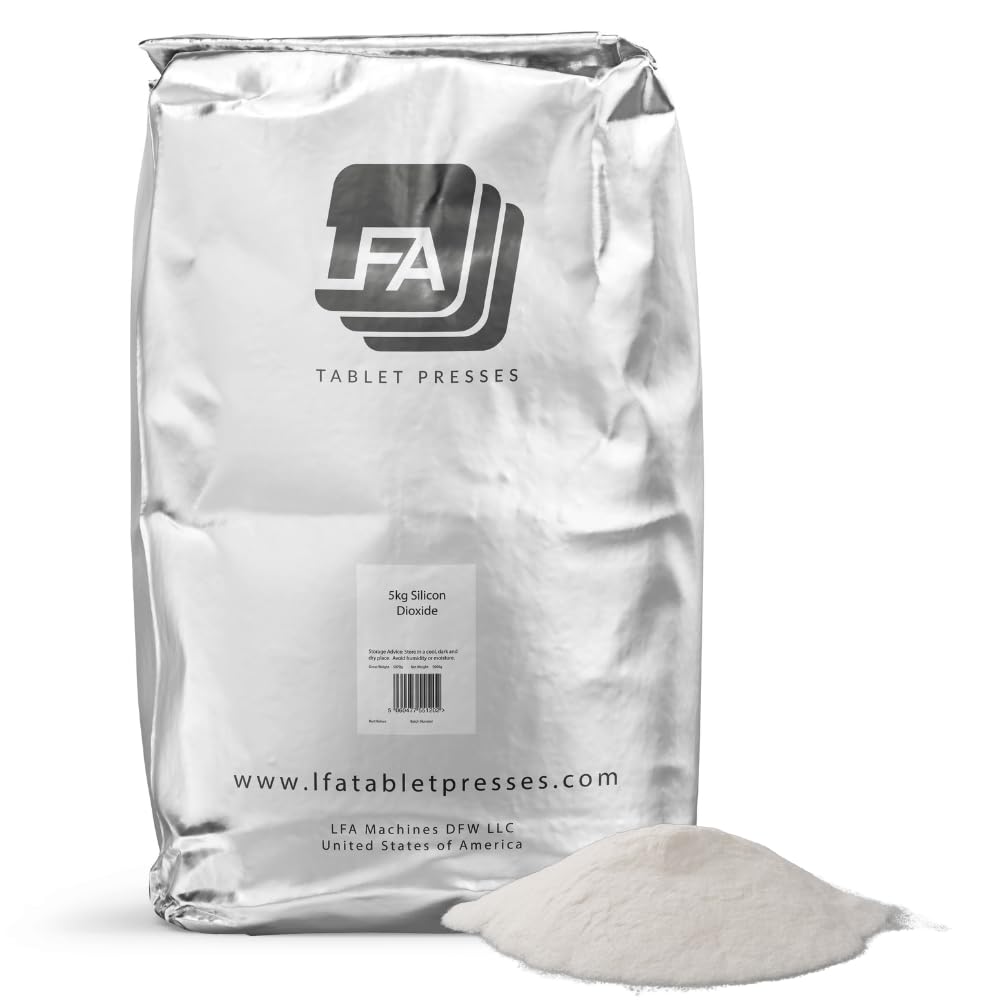 Silīcija dioksīds - pretsalipes līdzeklis - 5 kg (11 lb) - Pārtikas klases silīcija pulveris - Mitruma absorbējošais Glidants tabletēm