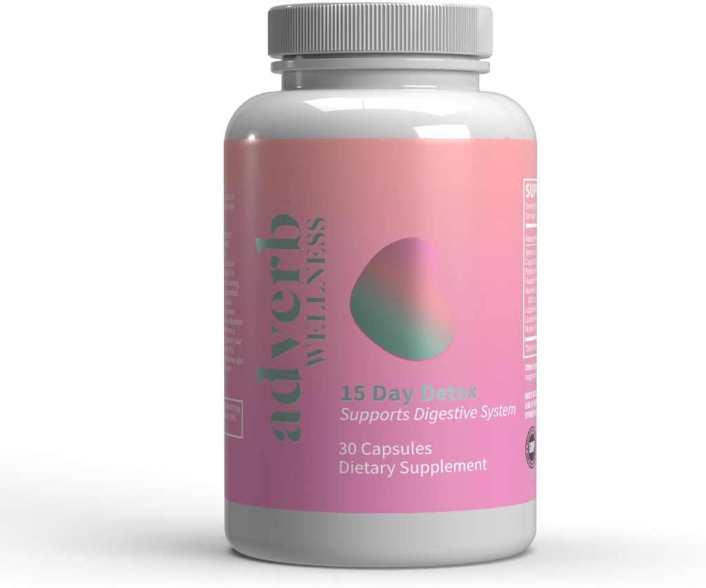 15-Diena Gut Attīriet -- Gut, Colon & Gremošanas Veselības Atbalsts - Natural Detox ar Psyllium Husk, Cascara Sagrada & Gut Atjaunojot Probiotikas - 60 Kapsulas
