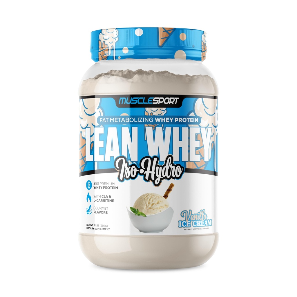 Muskuļi Lean Whey RevolutionTM Olbaltumvielu pulveris - Sūkalu proteīns Izolāts - zems kaloriju saturs, zems ogļhidrātu saturs, zems tauku saturs, neticami pārslas - 25g Olbaltumvielu uz skopu (2LB, Vanilla)