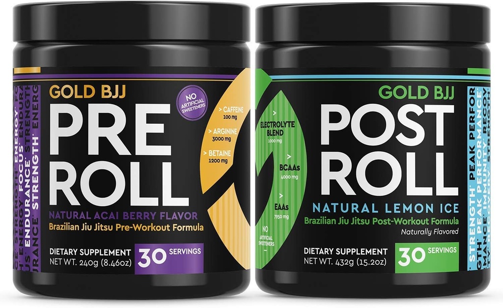 Zelta BJJ PreRoll un PostRoll Jiu Jitsu papildinājuma paka