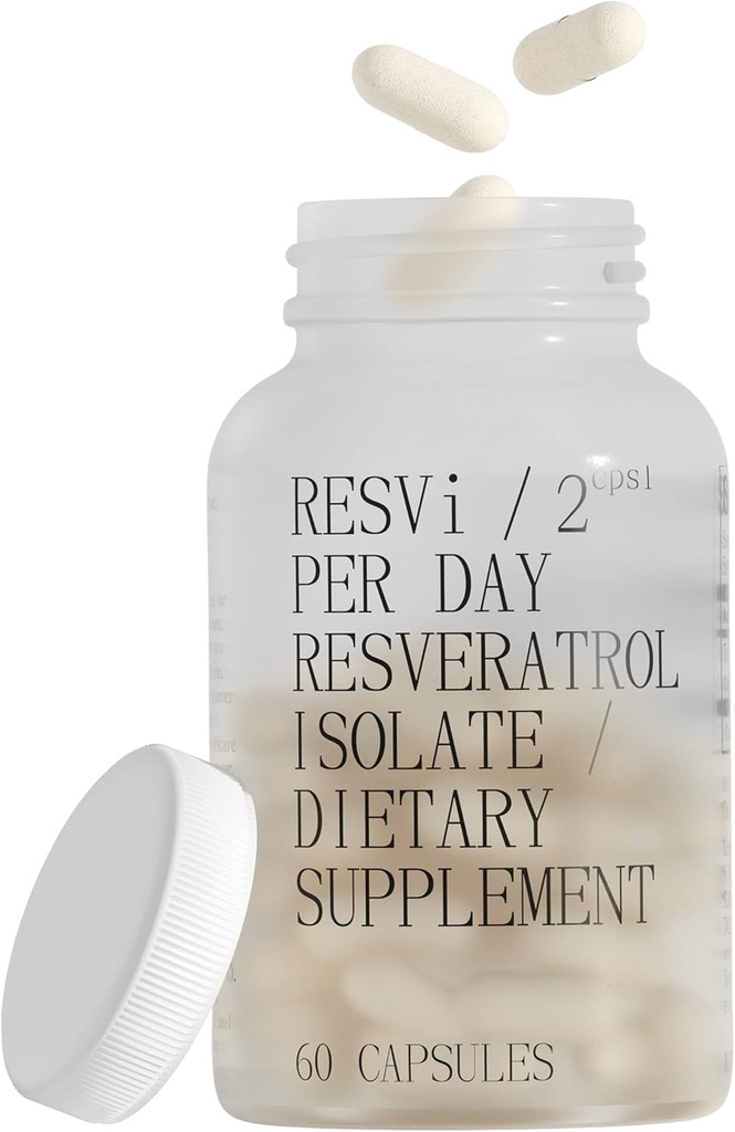 JAUNATNES RESVi - 600 mg Trans Resveratrol Antioksidants Uzturs Papildinājums - Veģetārs Veselīgas novecošanas kapsulas - Ražots Grieķijā -- Pudele 60 Vegan kapsulas (30 Kalpo)