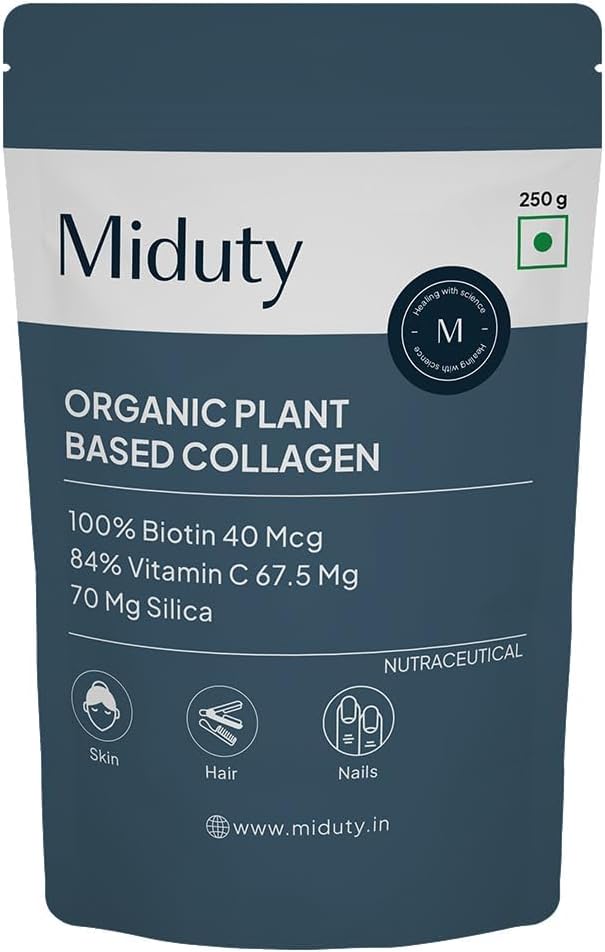 Generic Organic kolagēna pulveris, kolagēna papildinājums, āda, mati un naglas, ādas nieze formula, augu bāzes kolagēns, organiskā kolagēna pulvera iepakojums - 250gm