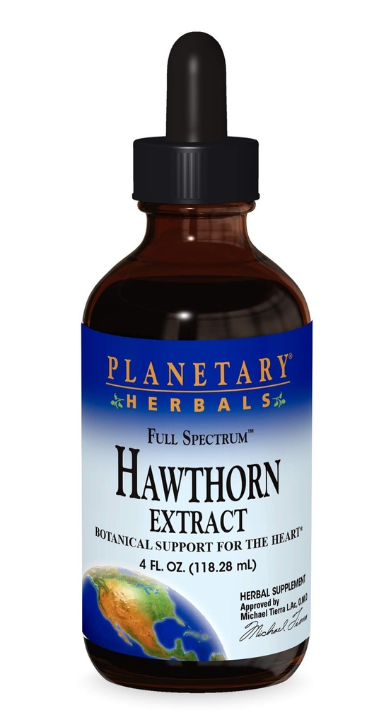 Planetary Herbals Full Spectrum Hawthorn Šķidruma ekstrakta papildinājums, 4 Fluid Ounce