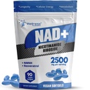 LABSRX Liposomālā NAD+ Papildinājums - trešās puses pārbaudīts NAD Softgels Nikotinamīds Riboside Resveratrol - 2500mg Liposomālie NAD papildinājumi sievietēm - Longevity Support - Ražots ASV