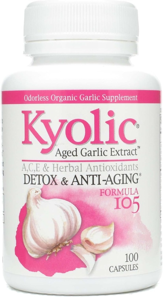 Kiolic Formula 105 Ķiploku ekstrakts w/VIT A un E selēns 100 kapsulas