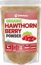 XPRS Nutra Organic Hawthorn Berry pulveris - Premium USDA Organic Hawthorne Berry pulveris sirds un asinsvadu atbalstam - Vegan Friendly Hearth Veselības papildinājums (16 Ounce)