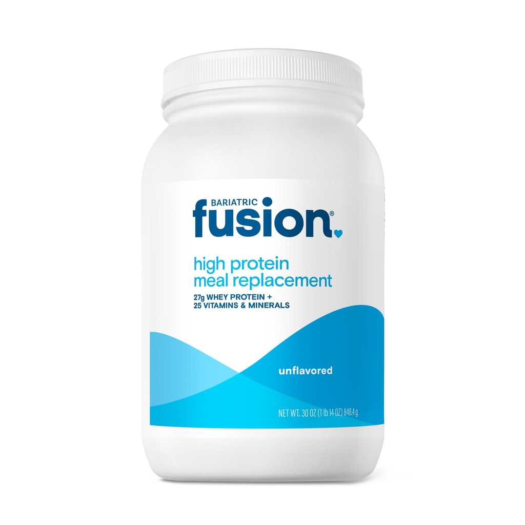 Bariatriskā fusion Neuzliesmojoša uztura aizvietotājs 27g Olbaltumvielas pulveris, 21 Kalpo tub par Bariatriskās ķirurģijas pacientiem, tostarp kuņģa caurlaide un piedurkne Gastrektomija - Nav lipekļa, aspartāms vai cukurs