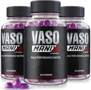 (3 Pack) VasoManix Gummies, Vaso Manix Classic vīrieša papildinājums, Visu dabas formula vīriešiem, Premium Gummy, lai atbalstītu veiktspēju, uzticību un vispārējo veselību, Oficiālās atsauksmes (180 Gummies)