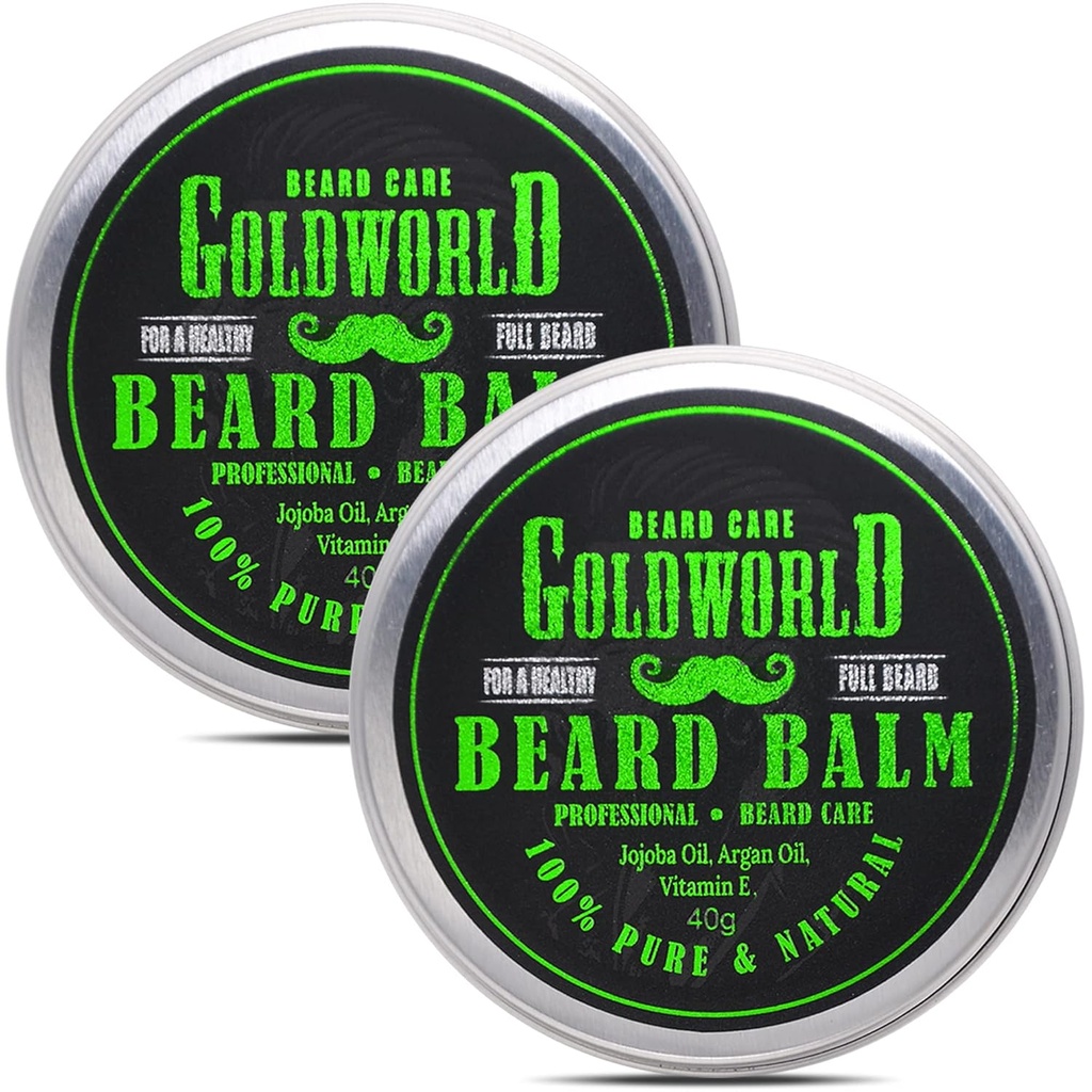 GoldWorld 2 Pack Beard Balzams Beard Grooming, Beard Care