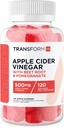 TransformHQ Apple Sidrs Etiķis Gumijas (120 Kalpo, 500mg Per Servē) - bez lipekļa, ne-GMO