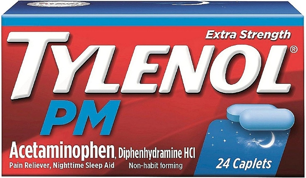 Tilenols Pm ES Caplet 24ct izmērs 24ct