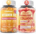 Vitamīns B2 Gumijas + bezcukura Hidrolizēts kolagēns Peptīdi Gumijas