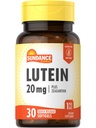 Sundance Lutein 20mg - 30 Softgels - ar Zeaxanthin -- Non-GMO un bez glutēna