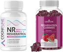 Veselīga novecošana Papildinājums Bundle - nikotīnamīds Ribsoside Complex un Resveratrol Gumies - 5-in-1 Anti novecošanās Formula Plus Resveratrol Gumies