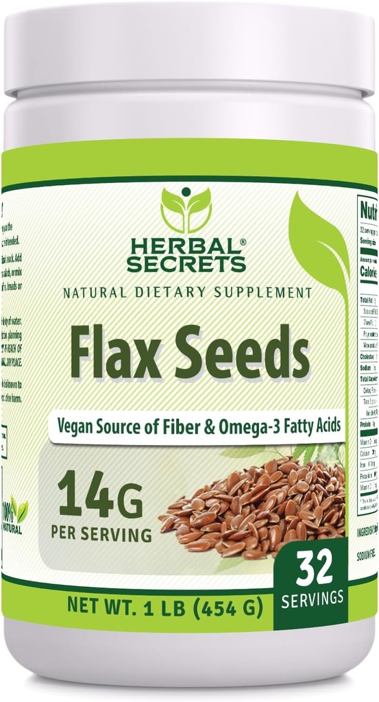 Augu Secrets Organic Visa Linus Seeds Papildinājums - 14 G Per Serviss -- Raw Vegan -- Non-GMO --Free Gluten -Ražots ASV (1 Pack, 1 Lb)
