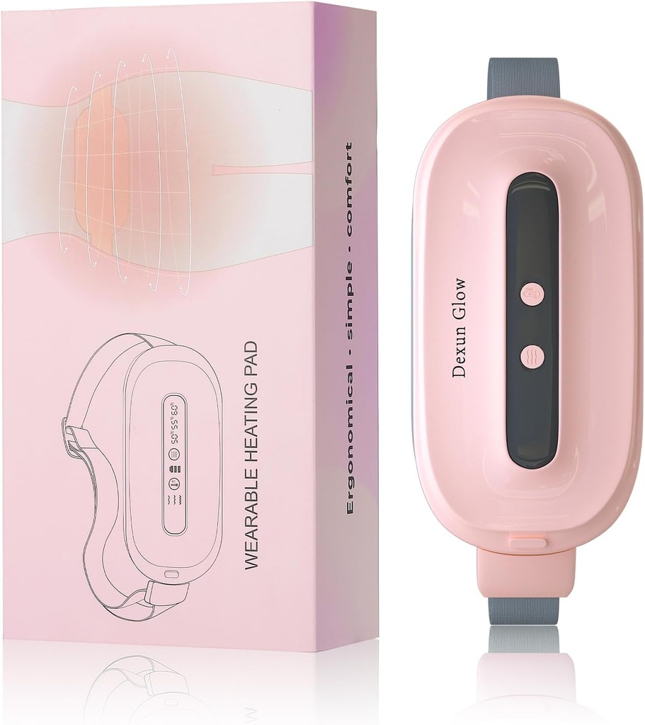 Apkures Pad periodam Krampji, Portatīvie bezkorda Apkures Pad ar 3 siltuma līmeņiem un 3 Masāžas režīmi, Mātes Dienas Dāvanas mammai Sieva meita, Pink