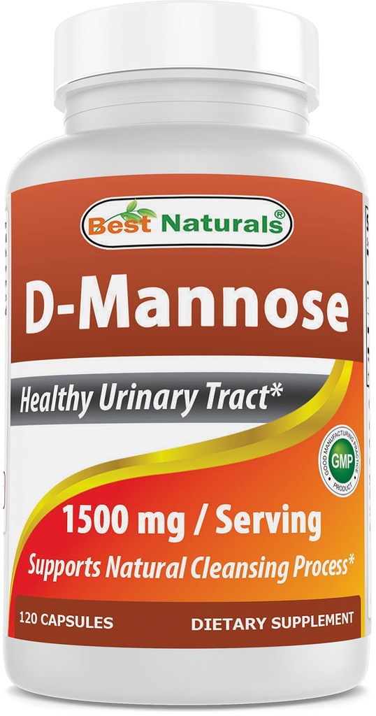 Labākā dabas D-mannozes kapsulas - Urīna Tract tīrīt papildinājums 1500mg / Serving - 120 Skaits