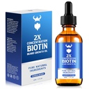 Augu augšanas eļļa - 2X Koncentrācija biotīna bārda eļļa vīriešiem (2 oz) - Dabīga vīriešu bārda eļļa ar argana eļļu, jojobas eļļa un vitamīns, bārda augšanas mīkstinātājs, mitrinošais līdzeklis (Sandalwood)