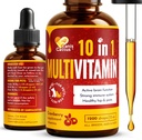 Canis&Cattus 10-in-1 Multivitamīni suņiem un kaķiem – ikdienas glikozamīns, B vitamīns, C & D3 atbalsts - Šķidruma papildinājums ar dzērvenēm un MSM – 2oz