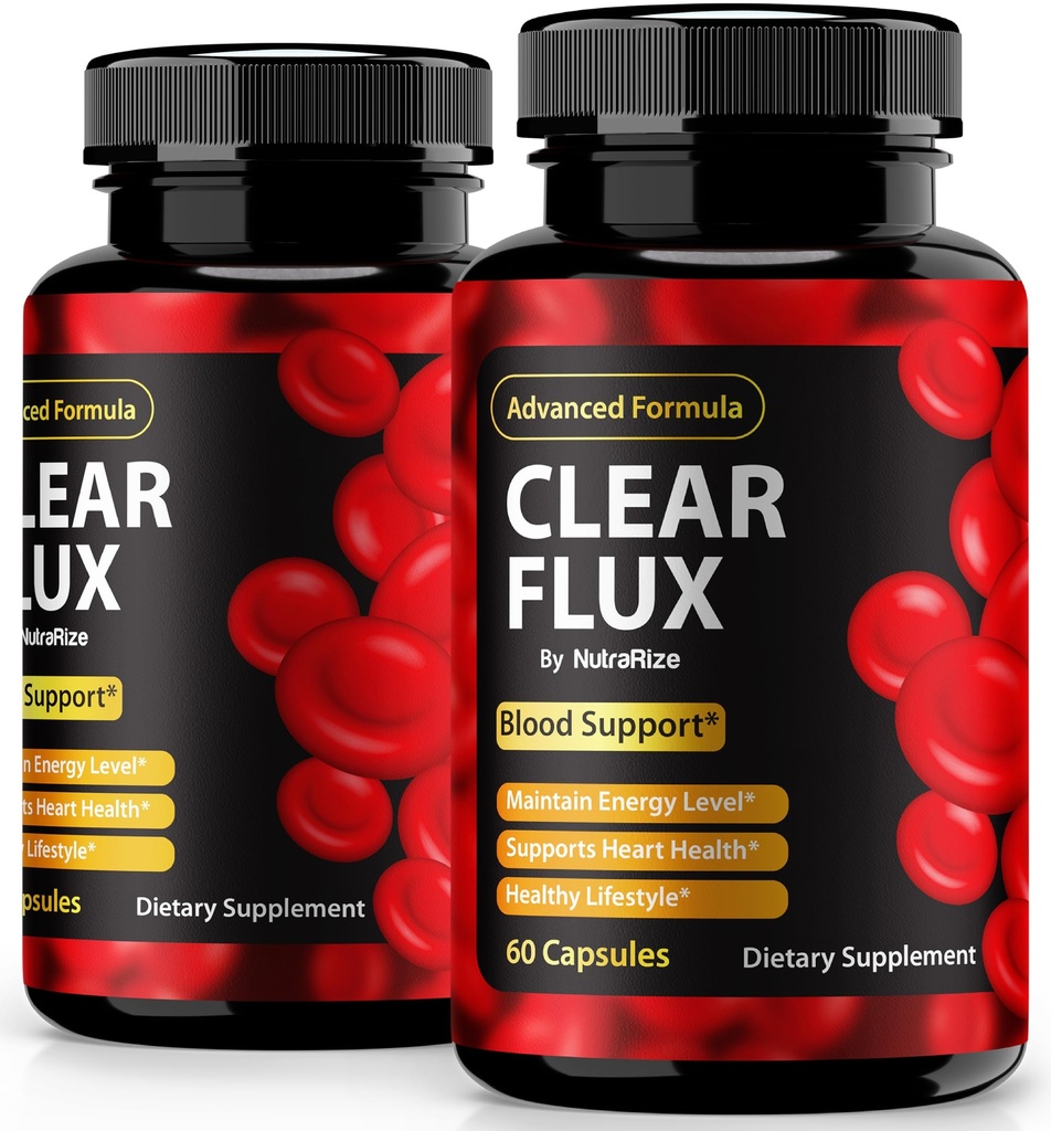 (2 Iepakojums) Clear Flux Pills, Official ClearFlux Capsules, All-Natural Support, Premium atbalsts, lai saglabātu stabilu līmeni un veselīgu cirkulāciju, Natural Clear Flux Health Review (120 kapsulas)