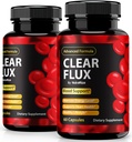 (2 Iepakojums) Clear Flux Pills, Official ClearFlux Capsules, All-Natural Support, Premium atbalsts, lai saglabātu stabilu līmeni un veselīgu cirkulāciju, Natural Clear Flux Health Review (120 kapsulas)