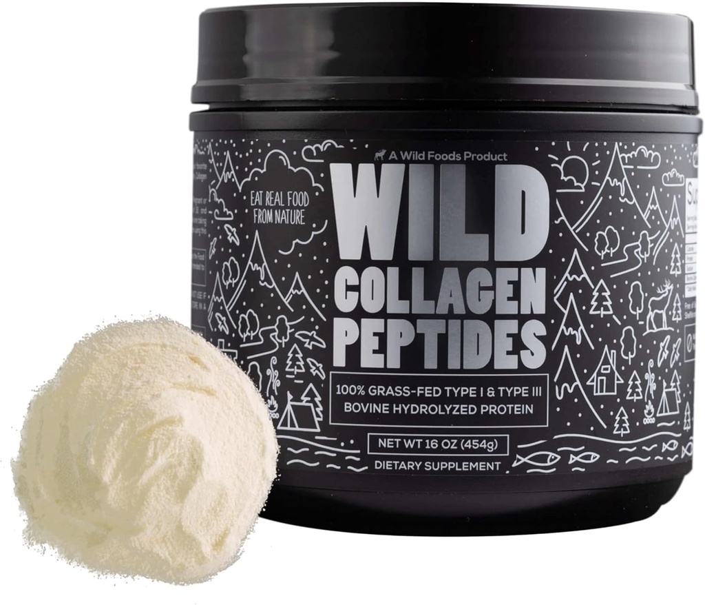 Savvaļas kolagēna peptīdu pulveris ; Neuzliesmojošs Ancient Diēta Olbaltumvielu Pulveris vīriešiem un sievietēm ; Non-GMO, Keto & Paleo Friendly Piederumi ; (16 oz)