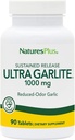 NaturesPlus Ultra Garlite 1000 mg - 90 tabletes - Pazemināts- Odor Ķiploki - Uztura atbalsts bezmaksas radikālajai aizsardzībai un imūnai veselībai - ilgstoša atbrīvošana - 90 Kalpojumi