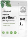 NatureBell Psyllium Husk Fiber Papildinājums, 9000mg Per Servē, 3lb (48oz) Pulveris;   ) Organiskais Šķīstošais Šķīstošais Šķiedrviela gremošanas un zarnu veselībai; ) Augu bāzes, Neflavored, Non-GMO, Gluten-free